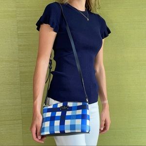 Kate Spade | Blue Pacific Gingham Crossbody Bag